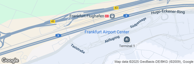 Google Maps Frankfurt Airport, Hugo-Eckener-Ring/Mietwagenz., Frankfurt am Main, 60549, Germany